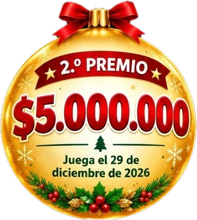 2.º premio: $ 5.000.000. Juega el 29 de diciembre de 2026